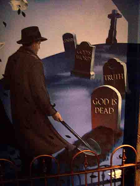 God is Dead, a poster from the Creation Museum